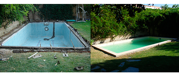Rehabilitación piscina mediante lámina armada